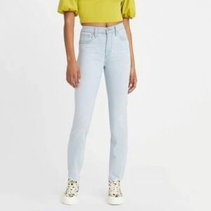 Levi's High Rise Straight Jeans Denim Pants 724 Size 14w